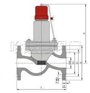 梭式泄压阀ZSX41X-16/25C/P尺寸图哈蒙德阀门