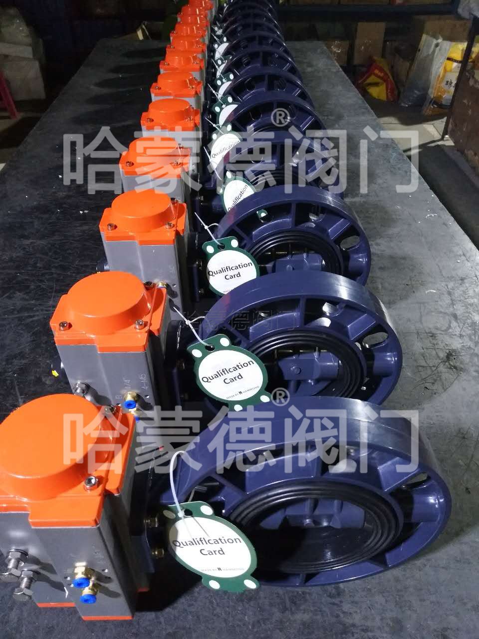 气动PVC塑料蝶阀图片