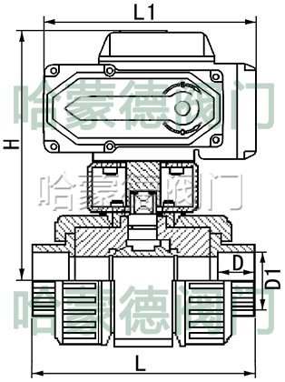 电动UPvc活接球阀