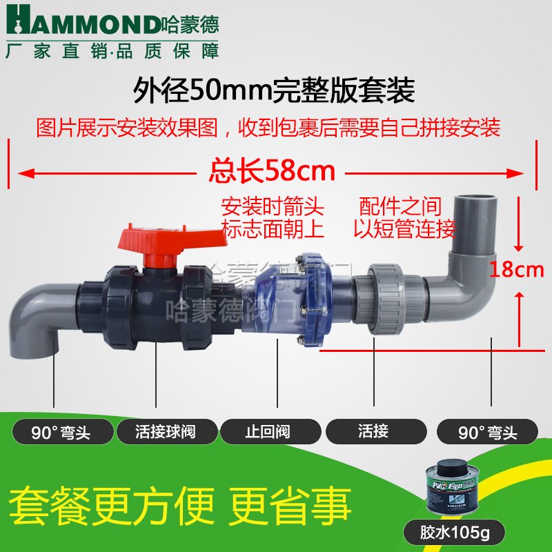 哈蒙德阀门厨房下水防反水止回阀逆止阀
