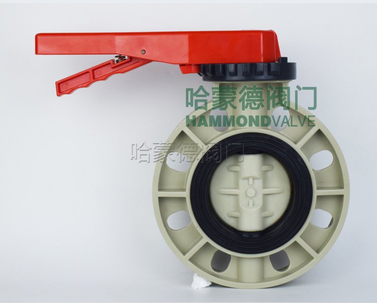 手柄PPH蝶阀图片  手柄PPH对夹式蝶阀厂家图片