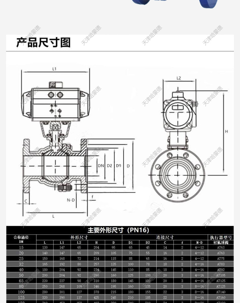 哈蒙德气动衬氟球阀Q641F-46-16C耐浓磷硫酸碱衬四氟氯气防爆切断阀门.jpg