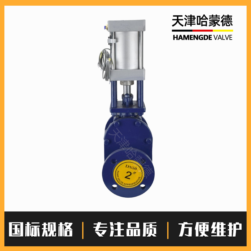 哈蒙德Z644TC-16C气动陶瓷双闸板阀仓泵气力输灰出料阀耐磨双插板阀