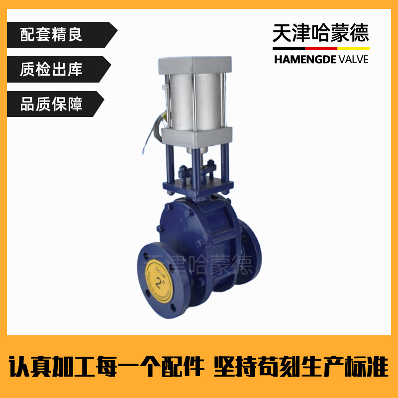 哈蒙德Z644TC-16C气动陶瓷双闸板阀仓泵气力输灰出料阀耐磨双插板阀