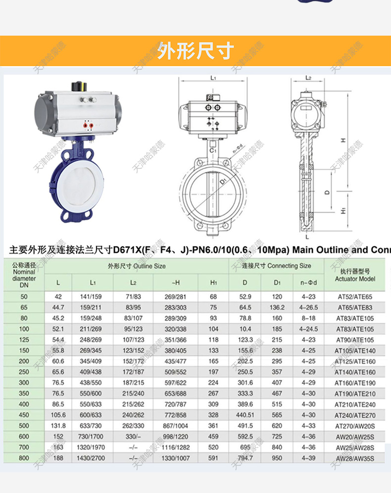 哈蒙德气动衬四氟蝶阀对夹式全衬耐腐蚀浓硫酸碱污水化工D671F4-16C.jpg