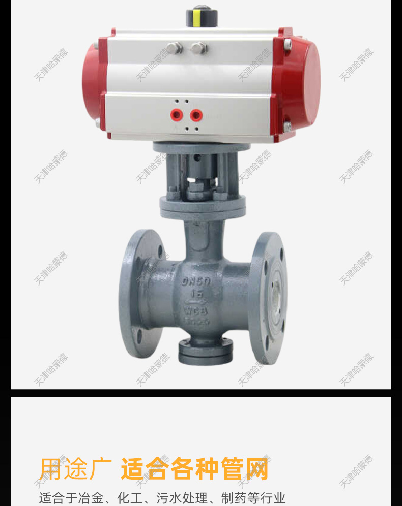 哈蒙德气动铸钢法兰陶瓷偏心半球阀切断阀卸灰耐磨纸浆颗粒Q640TC.jpg