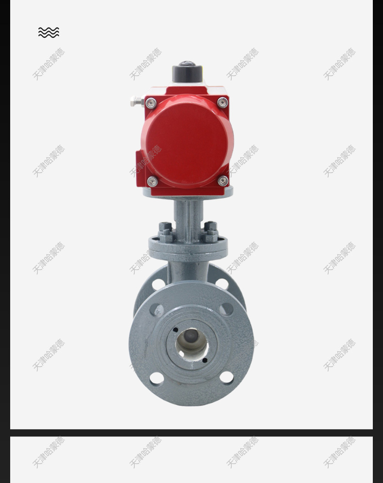 哈蒙德气动铸钢法兰陶瓷偏心半球阀切断阀卸灰耐磨纸浆颗粒Q640TC.jpg