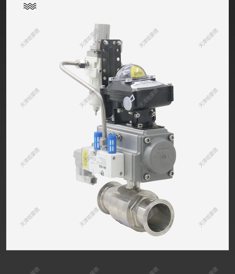 哈蒙德Q681F-16P304不锈钢气动快装球阀卫生级316卡箍式快接卡盘直通阀门.jpg