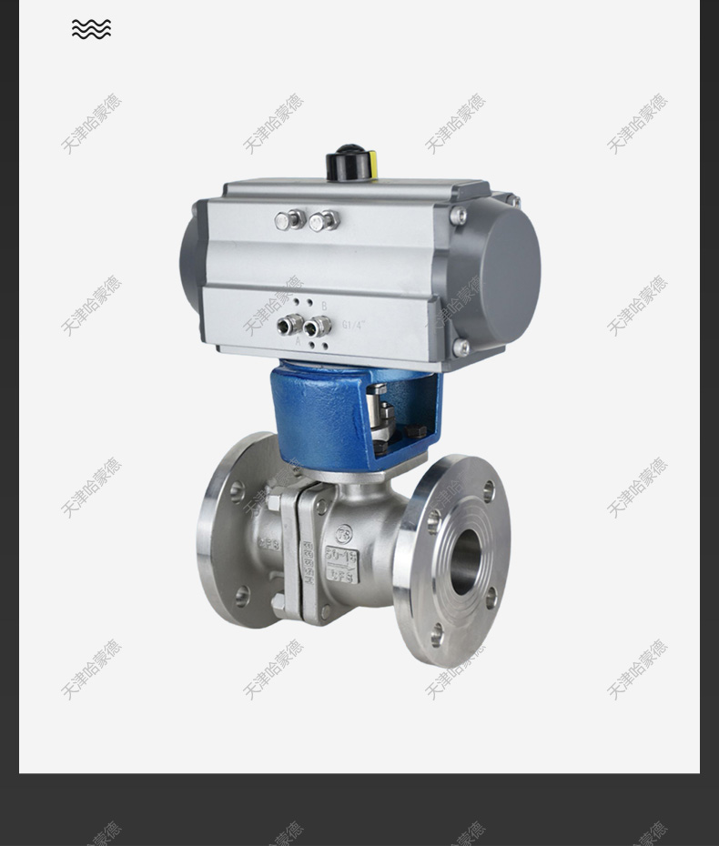 哈蒙德不锈钢304/316法兰气动硬密封球阀O型快速切断阀Q641H16P.jpg