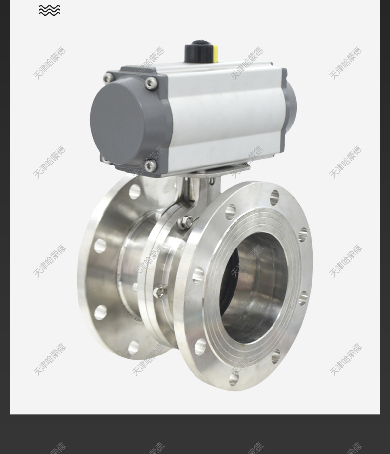 哈蒙德D641X-16P食品卫生级304不锈钢气动法兰蝶阀切断阀卸料阀无负压水.jpg