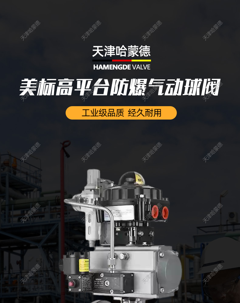 哈蒙德API美标304/316不锈钢法兰防爆气动球阀Q641F150LB ANSI.jpg
