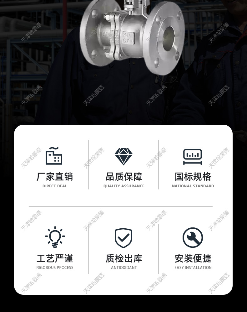 哈蒙德API美标304/316不锈钢法兰防爆气动球阀Q641F150LB ANSI.jpg