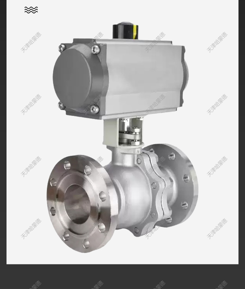 哈蒙德304不锈钢气动法兰球阀Q641F40P高压蒸汽O型快速切断阀.jpg