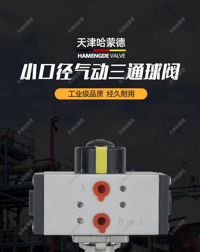 哈蒙德Q614/5F-16P小口径气动三通球阀迷你小型微型不锈钢2分3分4分DN8 10 15.jpg
