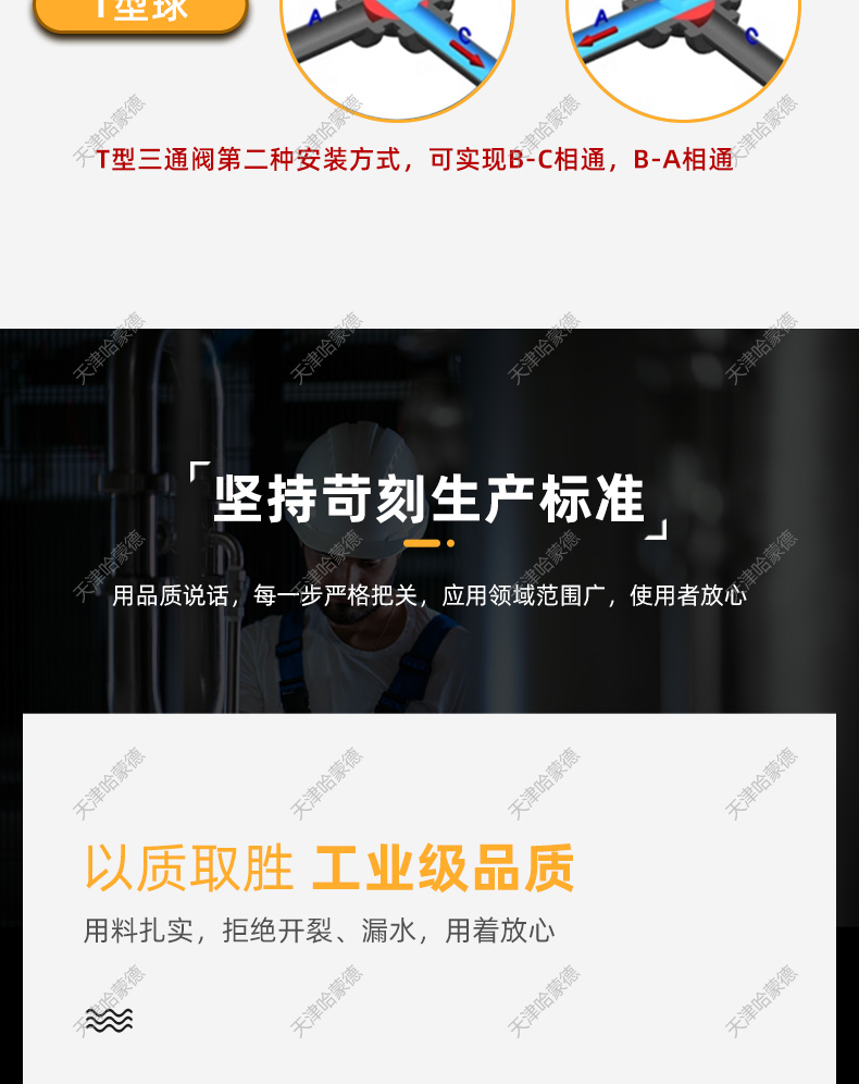 哈蒙德Q614/5F-16P小口径气动三通球阀迷你小型微型不锈钢2分3分4分DN8 10 15.jpg