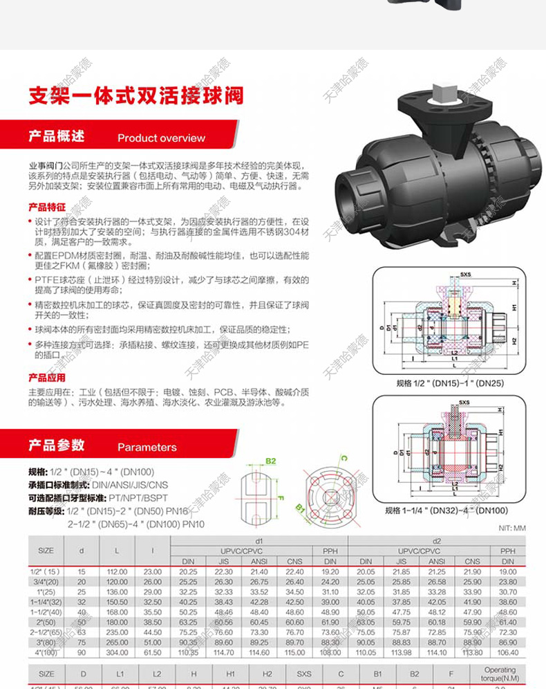 哈蒙德UQ621F-10S气动UPVC球阀塑料PVC双由令活接球阀双 单作用气控切断阀门.jpg