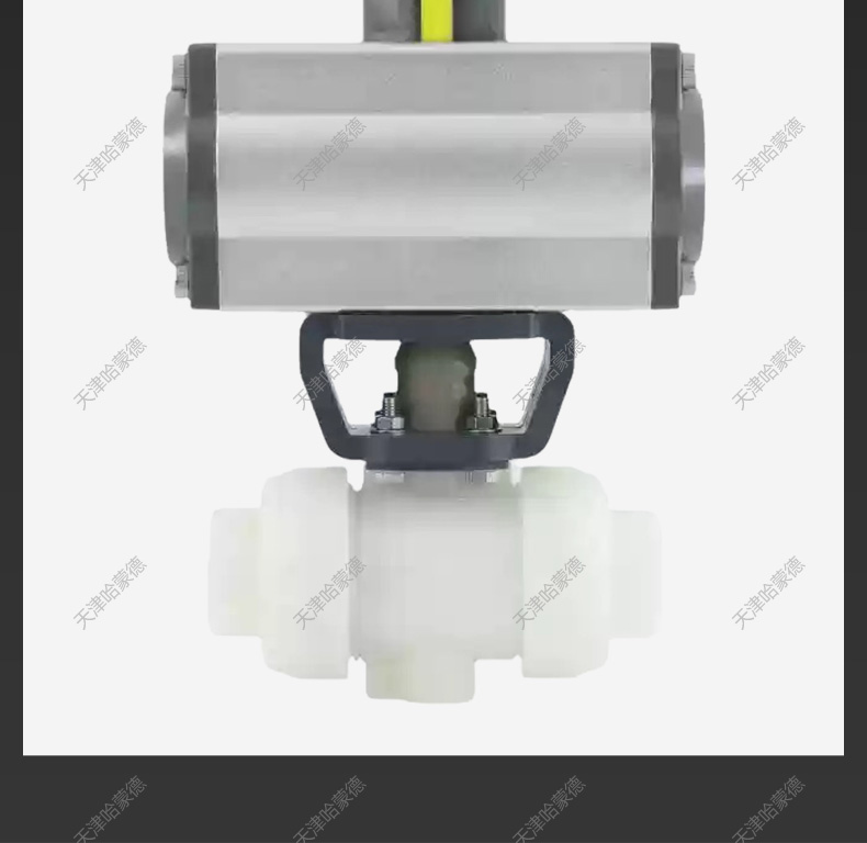 哈蒙德UQ621F-10S PVDF气动活接球阀双油任高温化工水管耐酸碱防爆开关切断阀.jpg