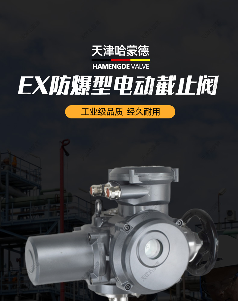 哈蒙德EX防爆型电动不锈钢法兰截止阀304锅炉高温蒸汽导热油J941W.jpg
