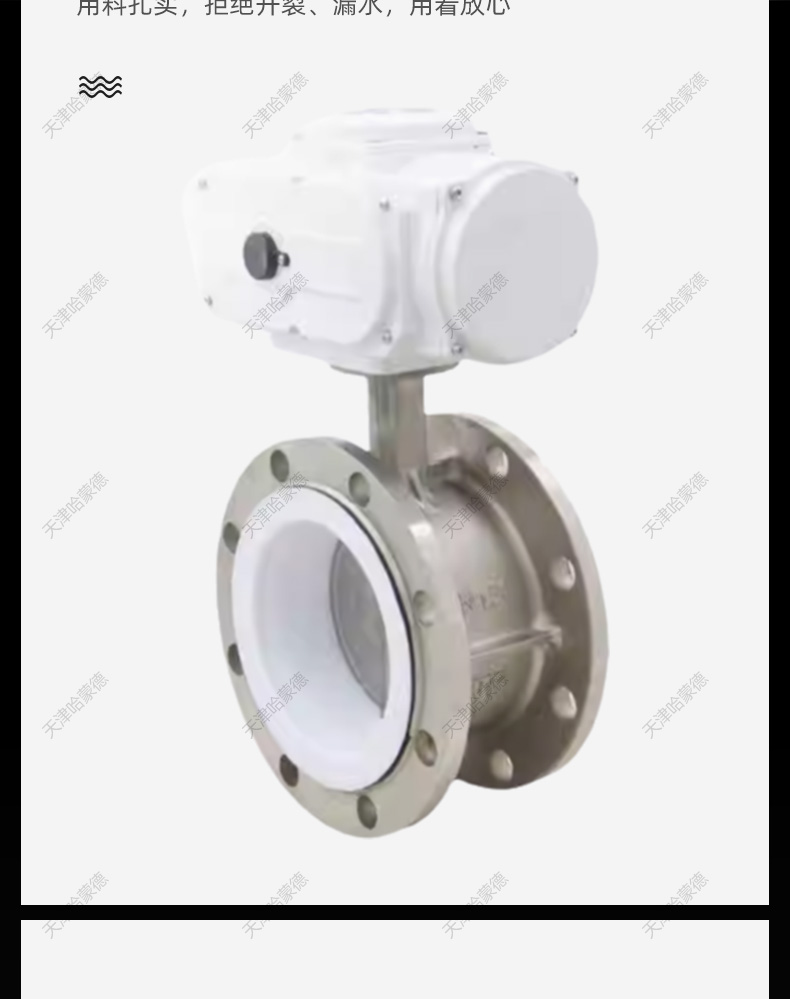 哈蒙德D941F-16P 304不锈钢电动四氟法兰蝶阀316防爆开关阀门FTFE衬氟密封圈.jpg