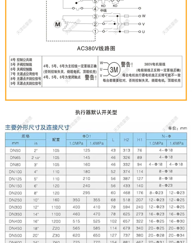 哈蒙德D971F4-16P衬四氟电动衬氟蝶阀防爆不锈钢对夹式阀门PTFE聚四氟乙烯F4.jpg