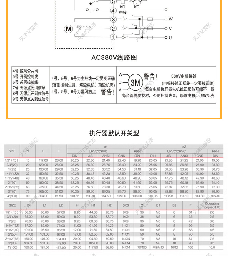 哈蒙德UQ921F-10S CPVC电动球阀塑料活接开关阀pvc胶粘管道高温慢开阀AC220V.jpg