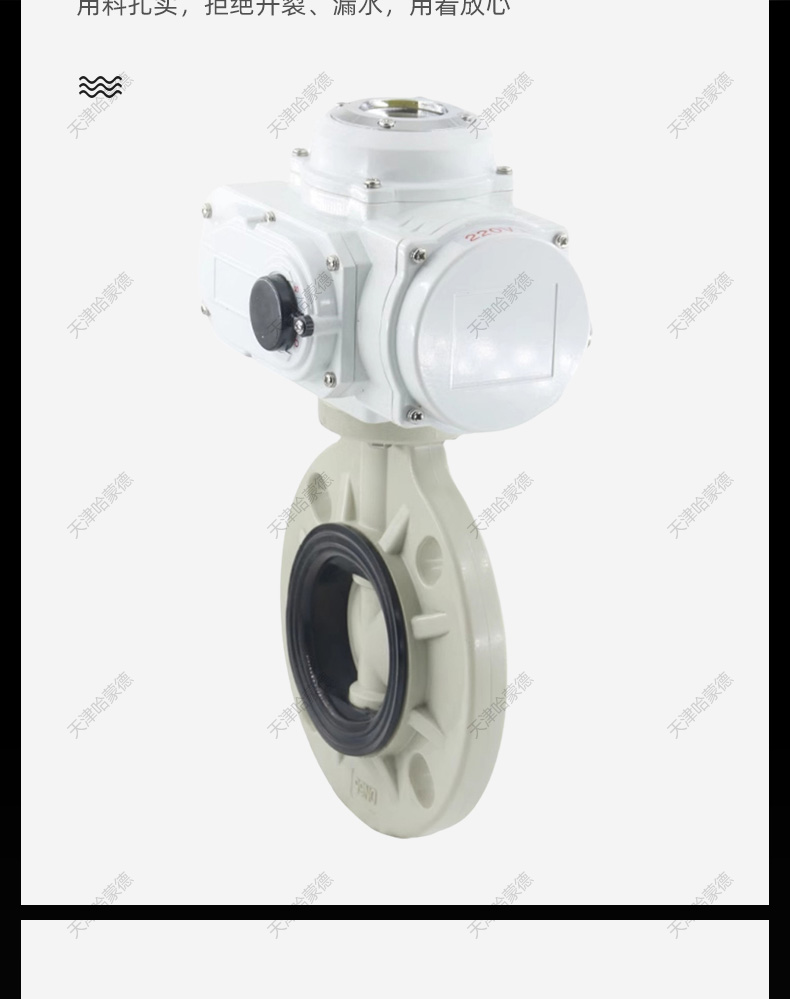 哈蒙德D971X-10S pph电动蝶阀pvdf海水电镀废水ppr管道开关阀门碱溶硫酸腐蚀.jpg