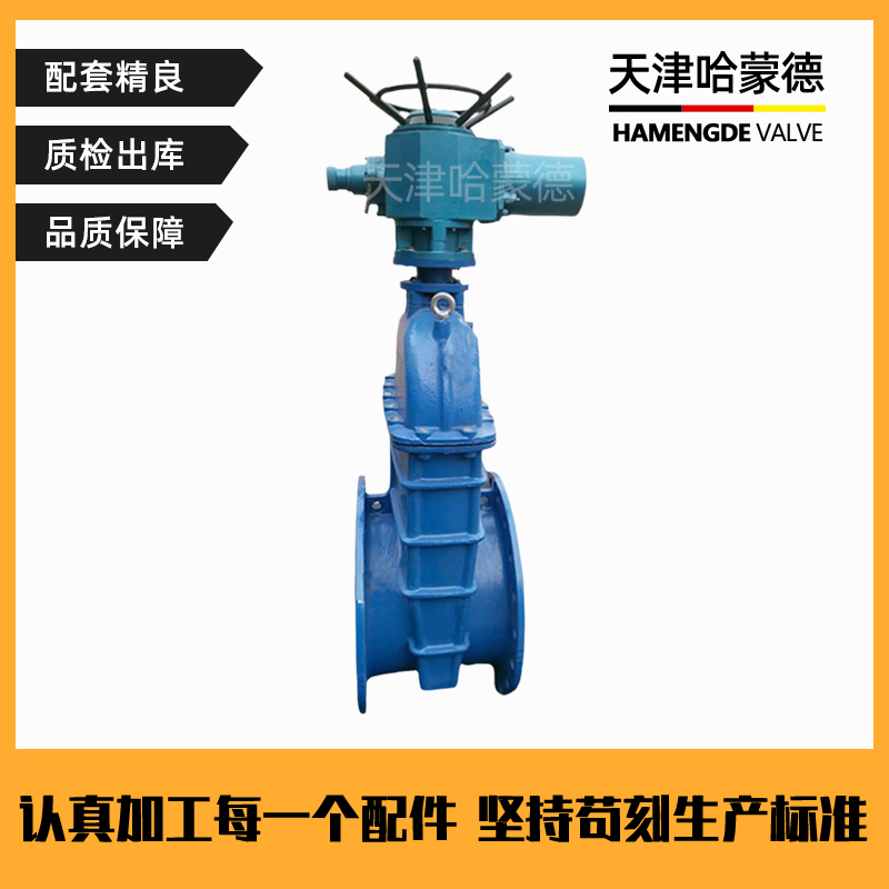 哈蒙德软密封暗杆电动法兰闸阀弹性座封阀消防自来水Z945X10/16Q