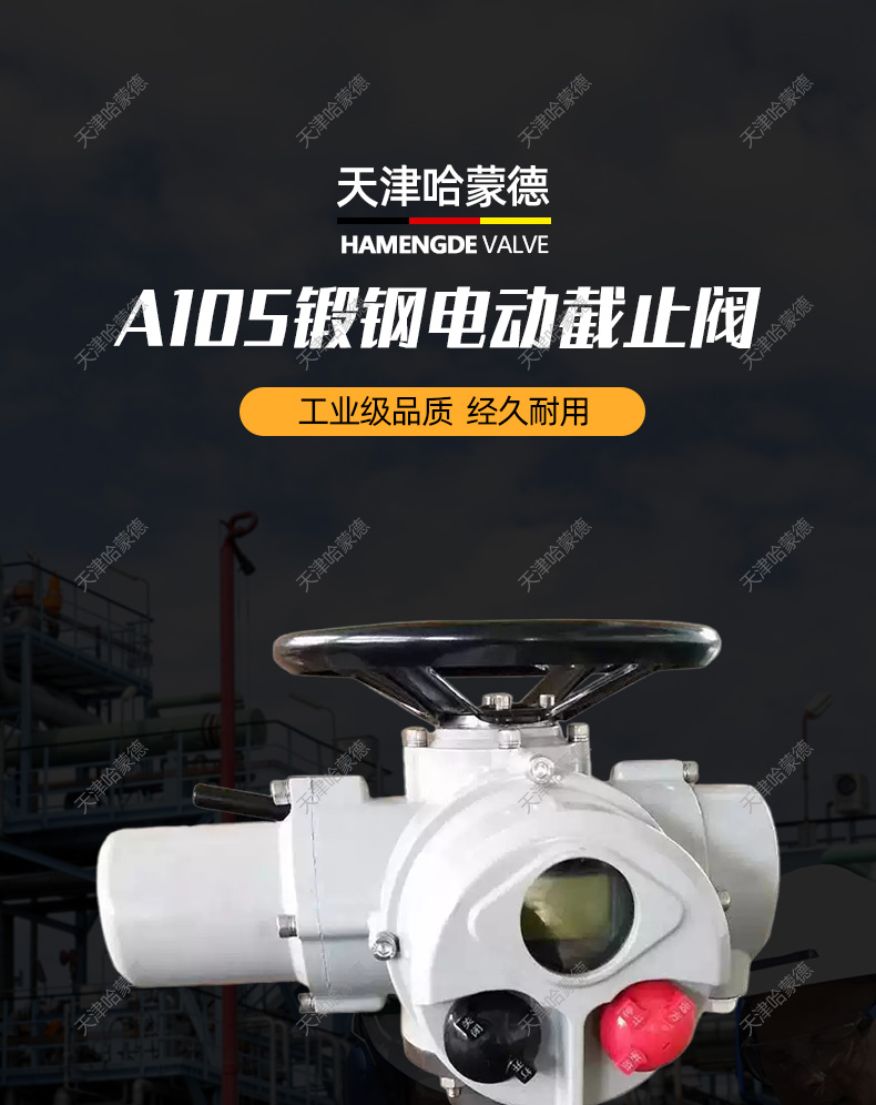 哈蒙德A105锻钢防爆电动法兰截止阀开关比例调节阀J941H16/25C.jpg