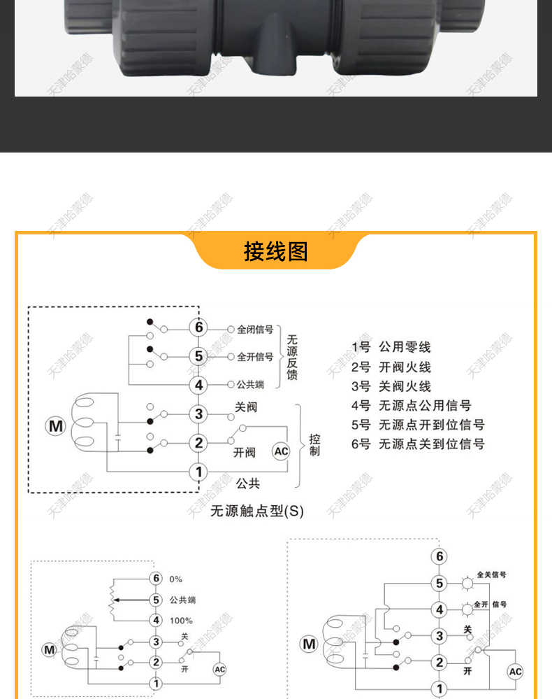 哈蒙德UQ921F-10S台湾环琪UPVC电动球阀PVC塑料水处理设备开关阀门220V 24V.jpg