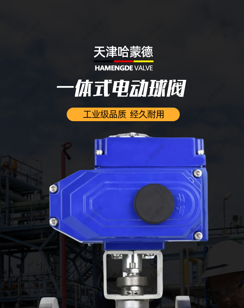 哈蒙德Q941M-16P 304不锈钢法兰一体式电动高温球阀锅炉排污阀蒸汽导热油阀.jpg