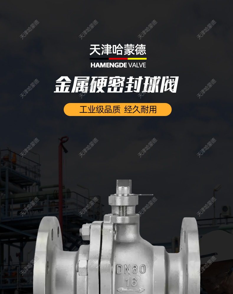 哈蒙德304/316L不锈钢法兰硬密封球阀Q41H/W16P耐高温蒸汽导热.jpg
