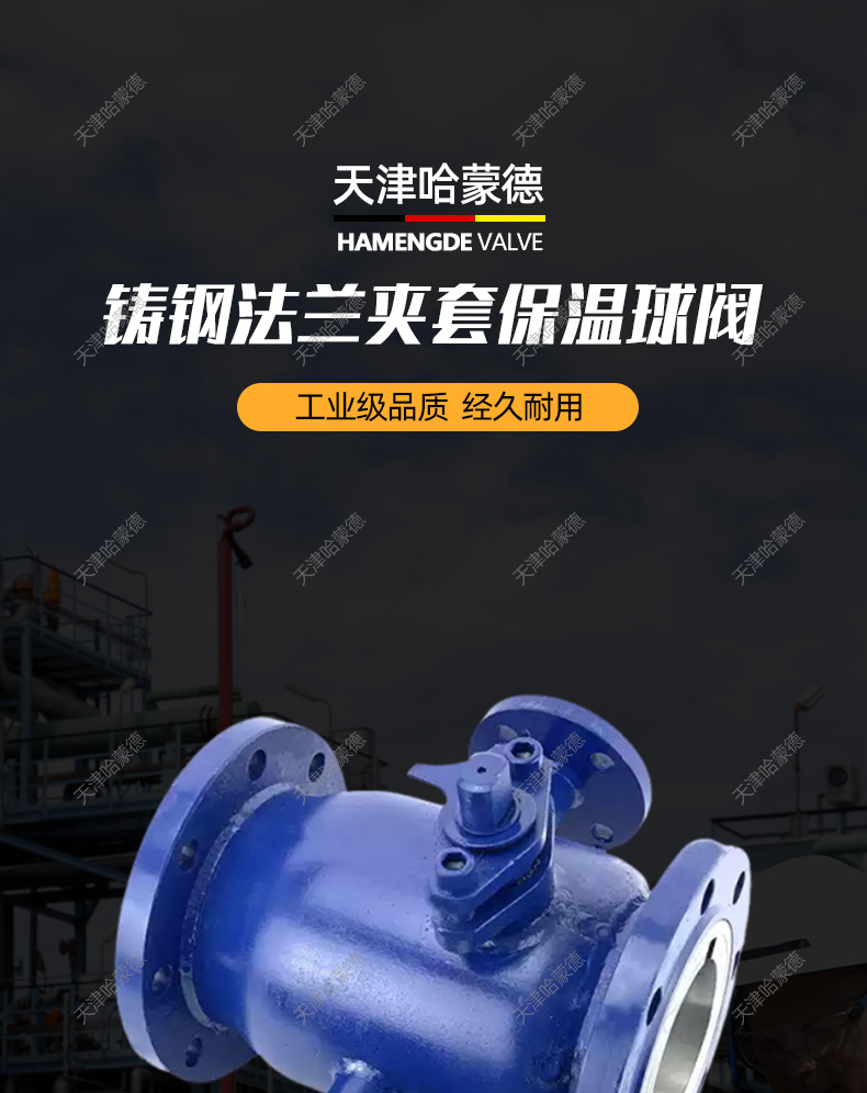 哈蒙德BQ41PPL16C石油导热油沥青一体式铸钢法兰夹套保温球阀.jpg