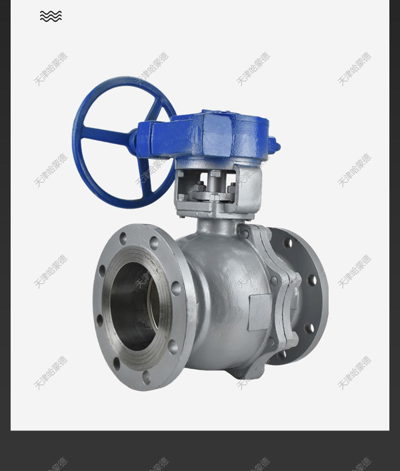 哈蒙德铸钢涡轮法兰球阀手动蜗杆碳钢Q341F16C高温蒸汽天然燃气.jpg