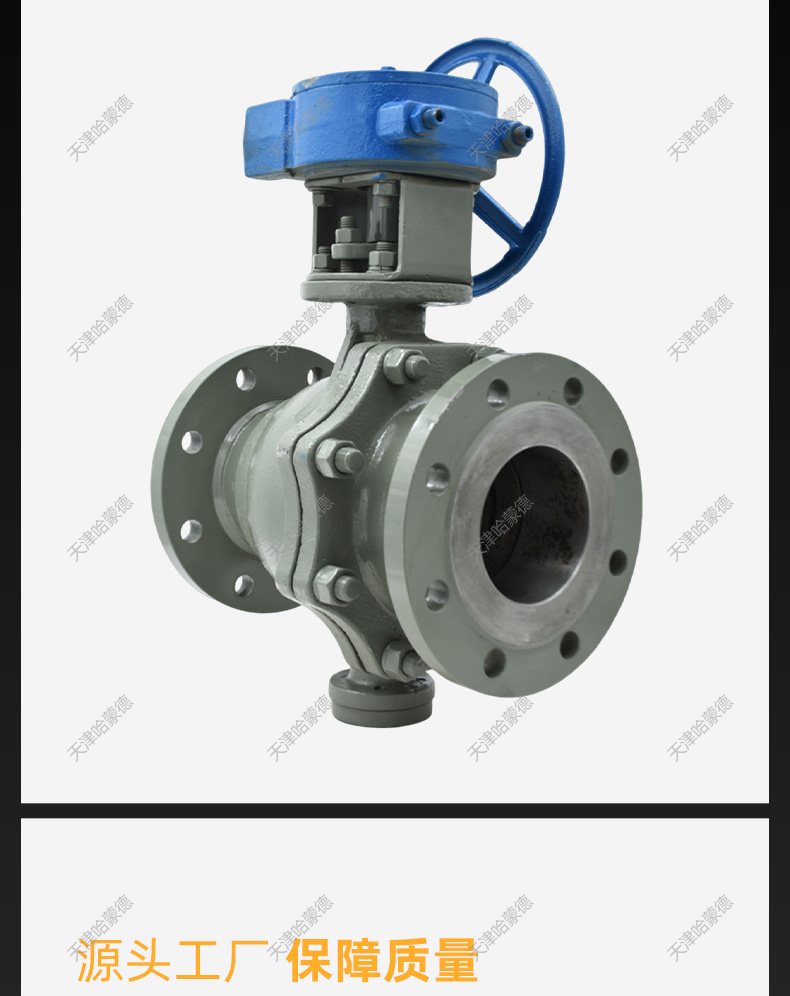 哈蒙德Q347F16C液化石油气燃气天然气铸钢涡轮法兰固定式球阀.jpg