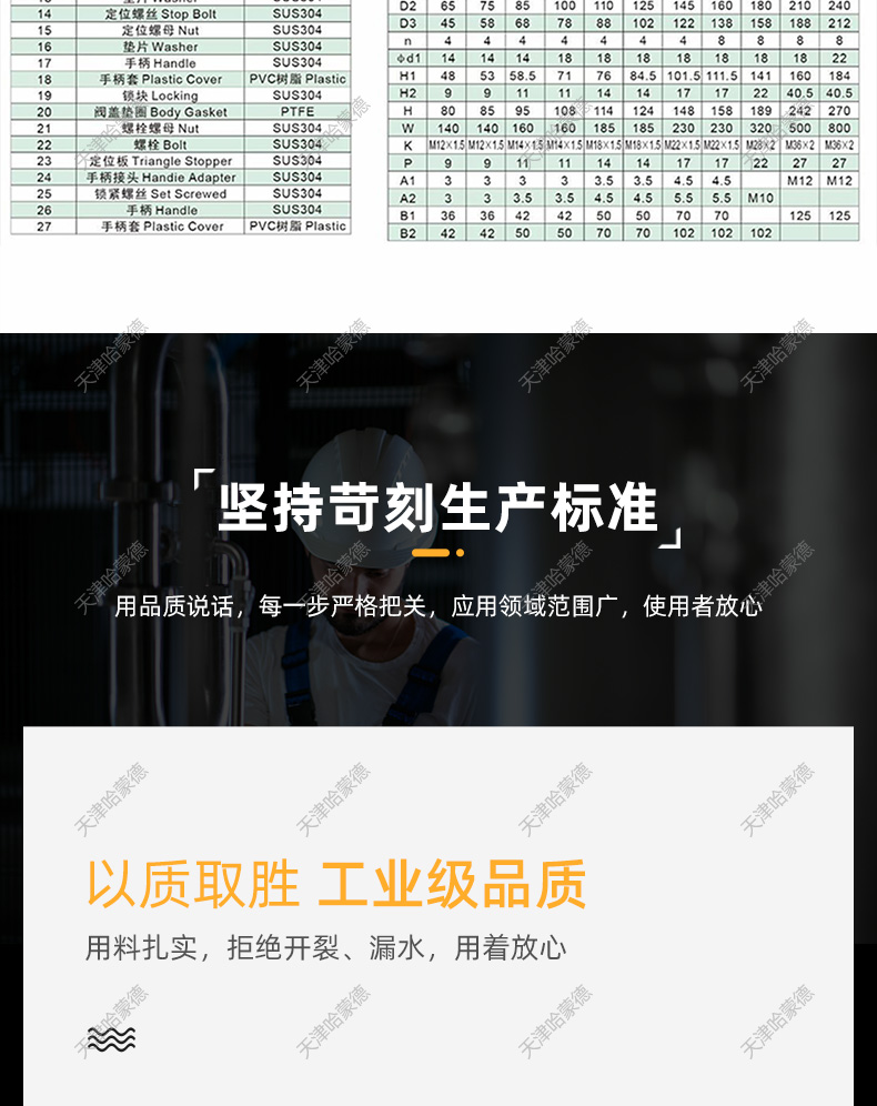 哈蒙德Q41F-16P 304/316不锈钢手动法兰德标球阀高温蒸汽DIN硅溶胶高平台.jpg