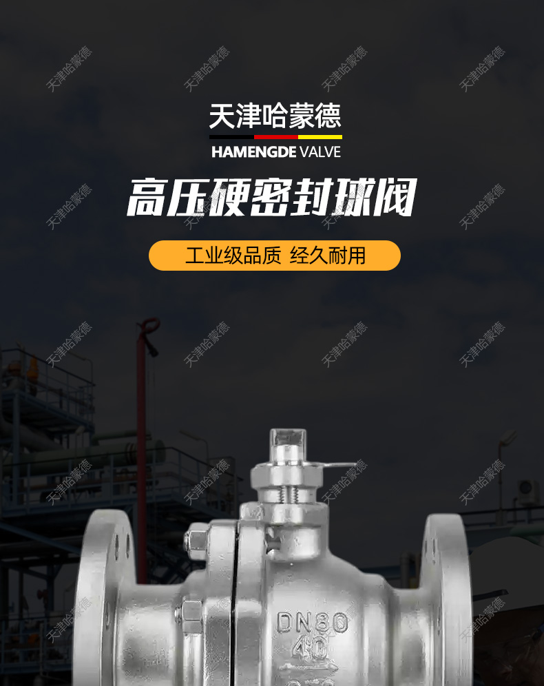 哈蒙德不锈钢法兰硬密封高压球阀蒸汽导热油石油燃气Q41H/Y40P.jpg