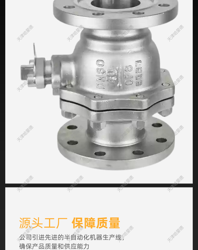 哈蒙德不锈钢法兰硬密封高压球阀蒸汽导热油石油燃气Q41H/Y40P.jpg