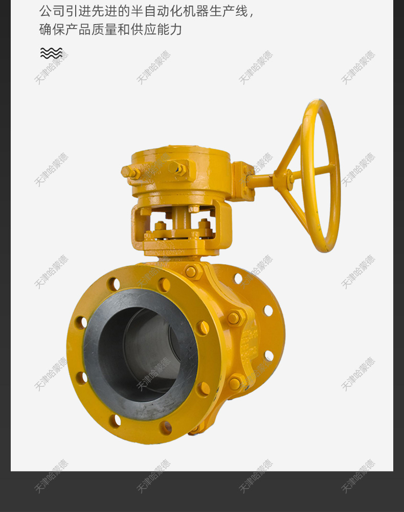 哈蒙德Q341F铸钢涡轮法兰天然气切断阀Q347石油液化气沼气氨球阀.jpg