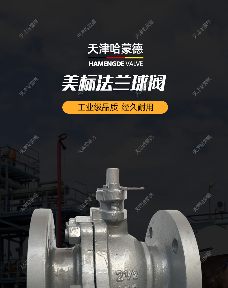 哈蒙德API美标手动铸钢法兰球阀ANSI高温蒸汽碳钢石油Q41F150LB.jpg