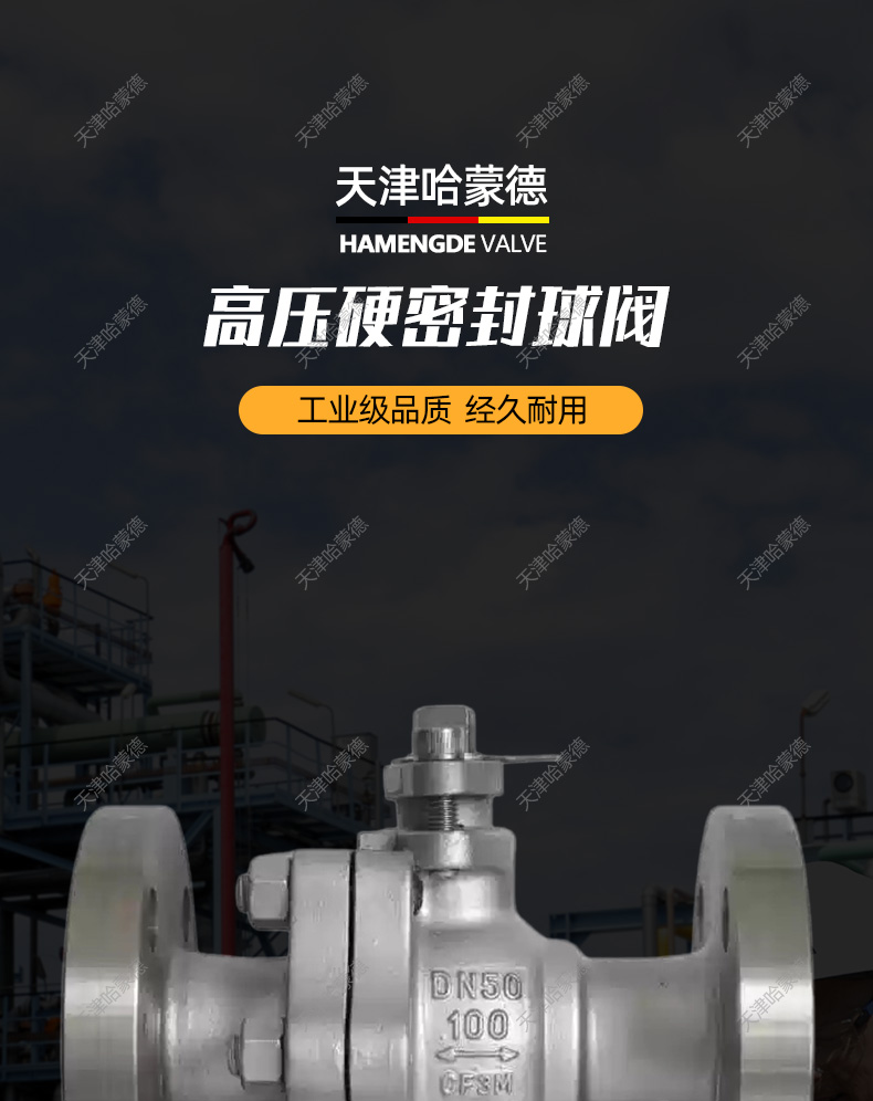 哈蒙德不锈钢304/316L法兰硬密封高压球阀Q41H/Y100P高压PN100.jpg