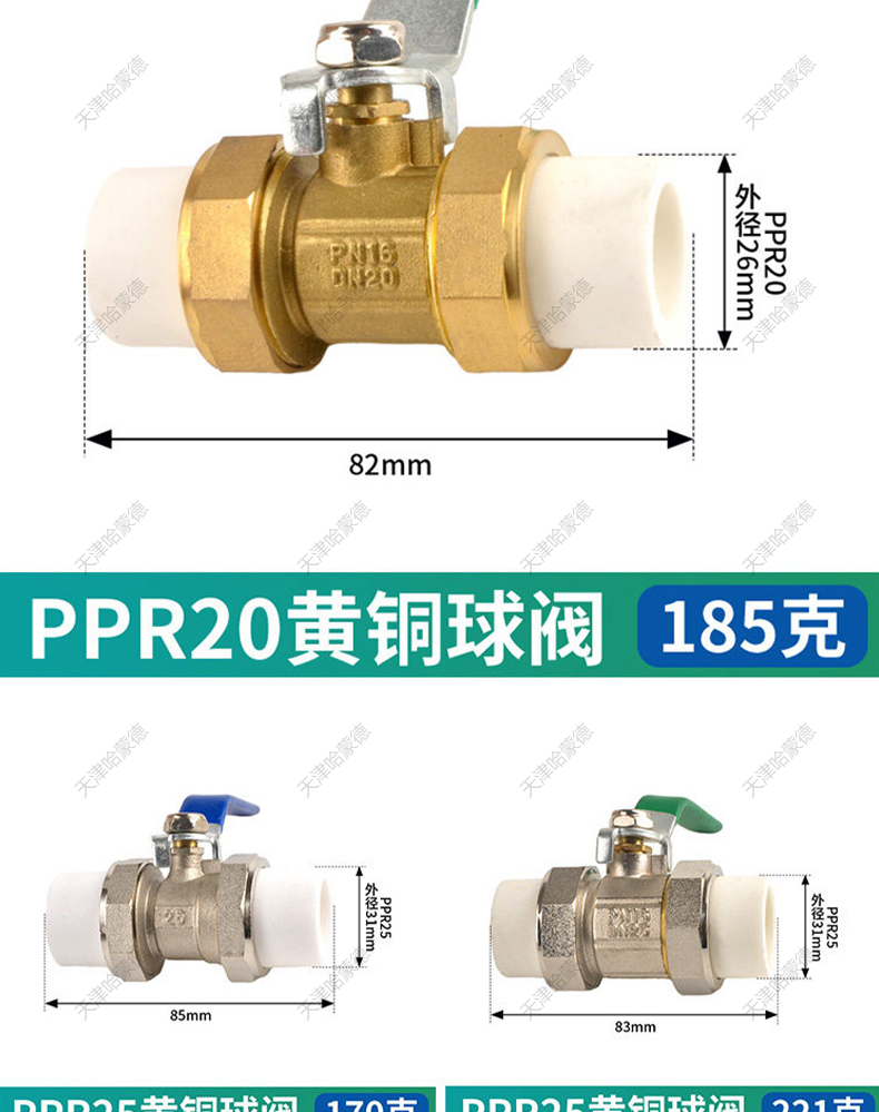 哈蒙德HMDPPRSHJTQF全铜PPR双头活接铜球阀热熔管阀门4分 6分1寸双活接球阀.jpg