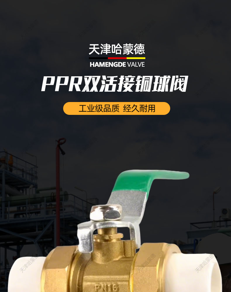 哈蒙德HMDPPRSHJTQF全铜PPR双头活接铜球阀热熔管阀门4分 6分1寸双活接球阀.jpg