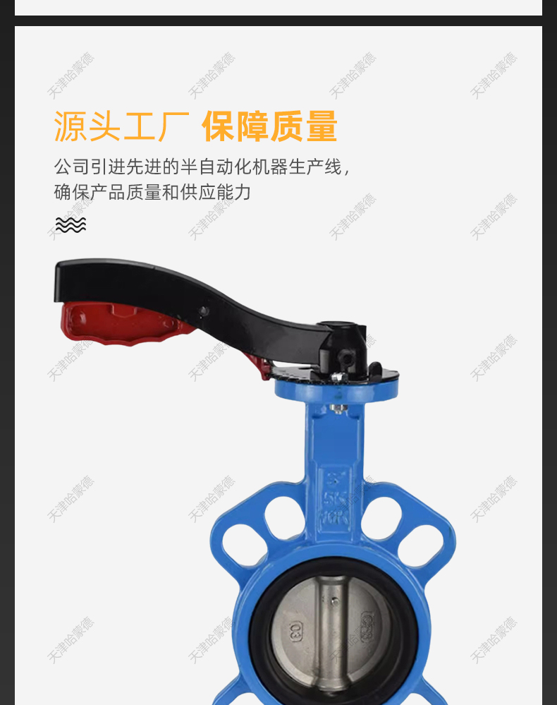 哈蒙德D71X-16Q手柄对夹蝶阀手动304板EPDM密封DN40 50 65 80 100 125 150.jpg