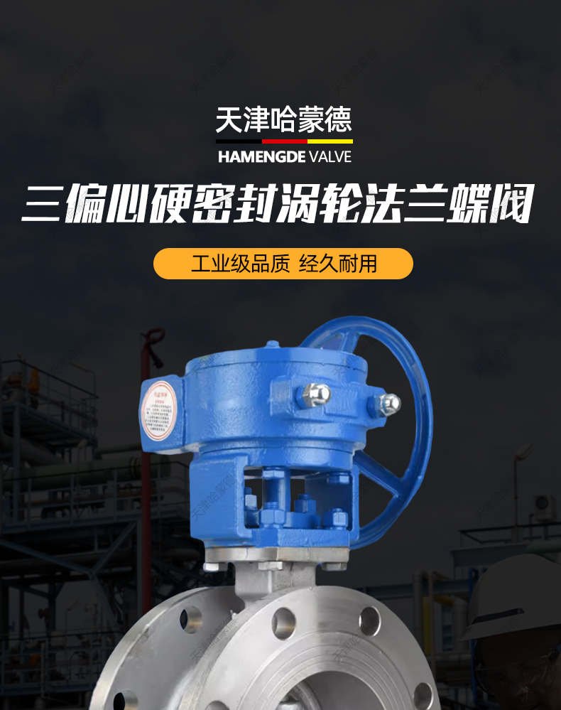 哈蒙德304不锈钢涡轮法兰硬密封三偏心蝶阀D343W高温蒸汽导热油.jpg