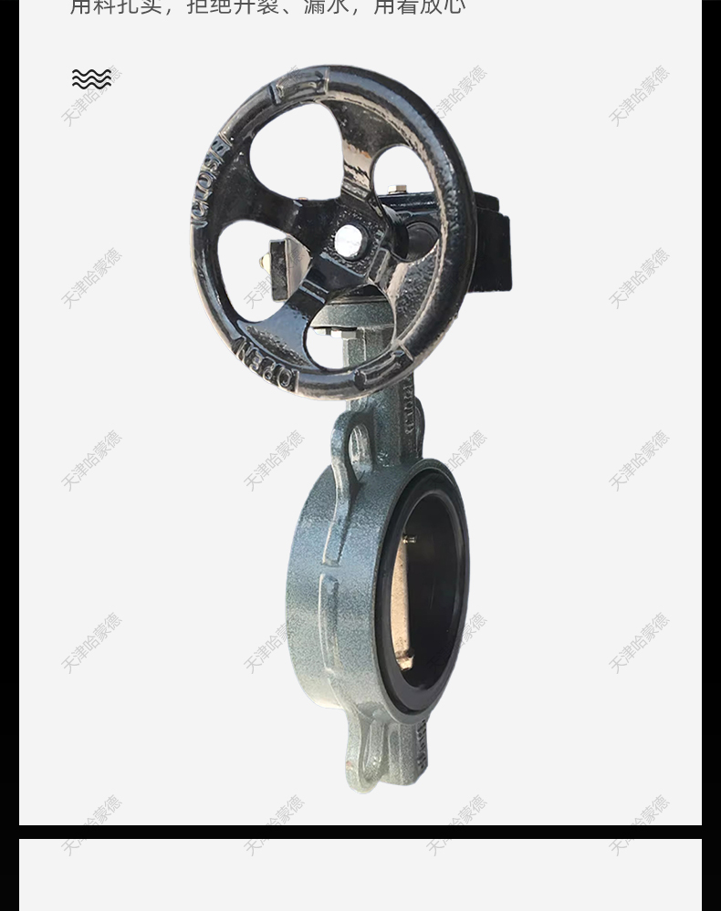 哈蒙德D371X-16C铸钢涡轮对夹蝶阀软密封wcb碳钢304板DN80 100 125 150 200.jpg