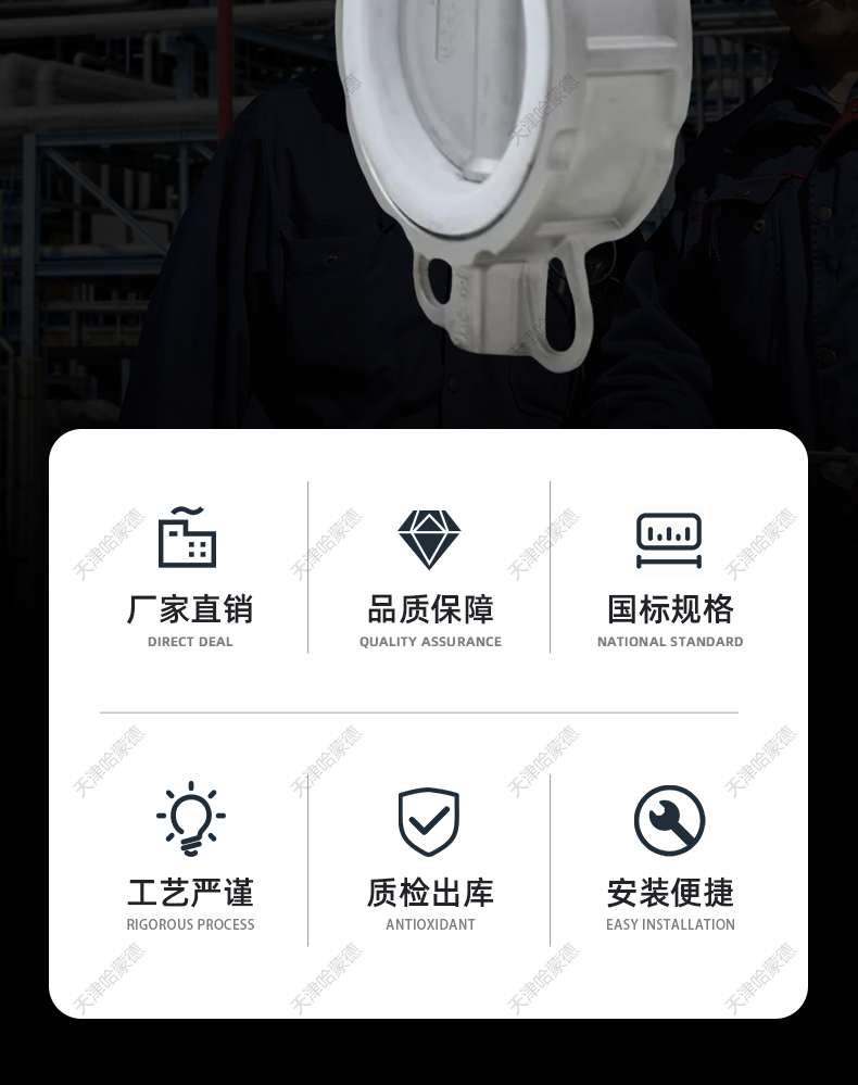 哈蒙德不锈钢手柄对夹四氟蝶阀D71F10/16P PTFE四氟密封304/316L.jpg