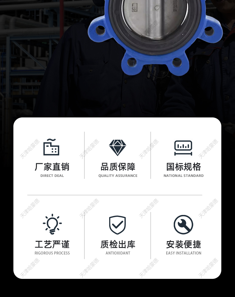 哈蒙德手柄LT型凸耳式单夹式蝶阀船用LUG美标150LB日标5K 10K JIS.jpg