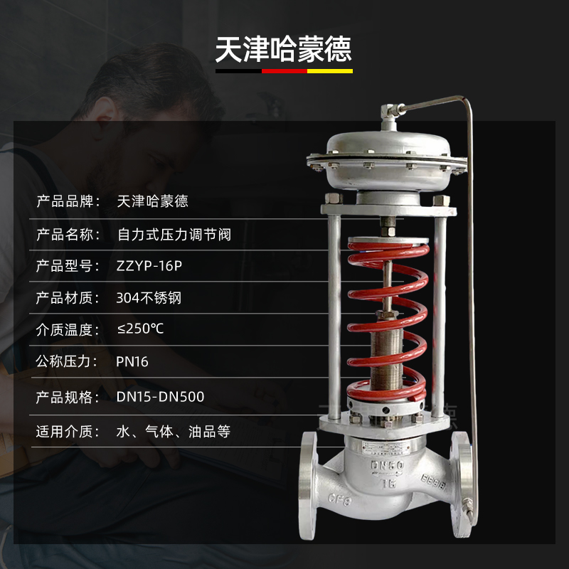 哈蒙德不锈钢自力式压力调节阀氨气氨水氮气气体稳压减压阀ZZYP