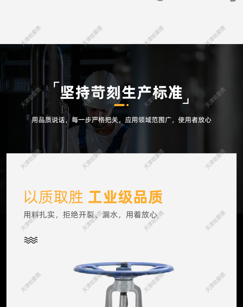 哈蒙德铸钢法兰闸阀Z41H16C耐高温蒸汽碳钢手动阀门开关DN80 100.jpg