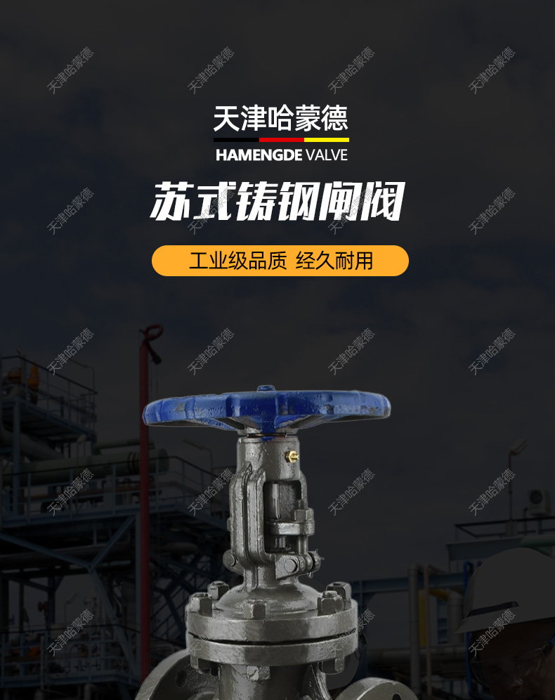 哈蒙德苏式明杆铸钢法兰闸阀Z40H16C化工冶金电站高温蒸汽导热油.jpg